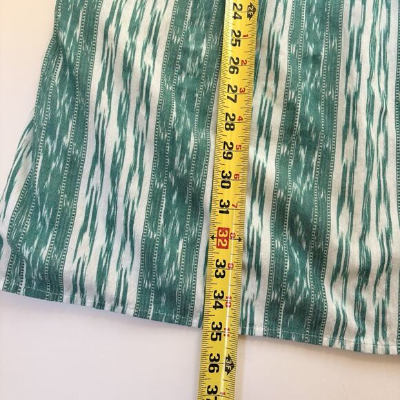 J JILL Embroidered Cotton Ikat Dress Small Petite V-Neck Sleeveless Lined Boho - Picture 12 of 13